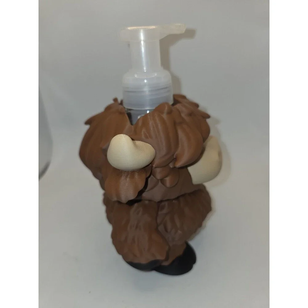 Highland Cow Soap Dispenser Holder Fits Bath & Body Works Foaming Soap